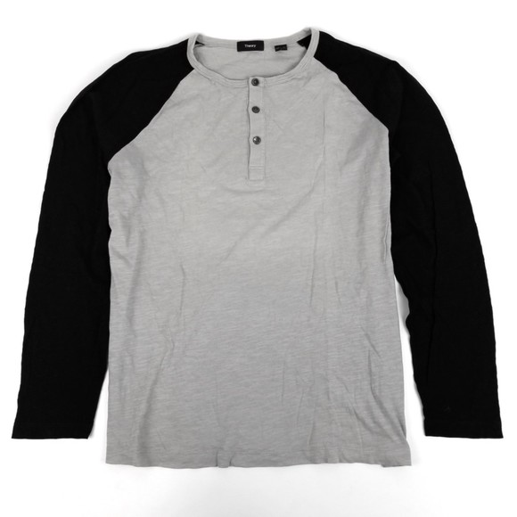 Theory Other - THEORY Adrik Baseball Raglan Slub Henley Shirt